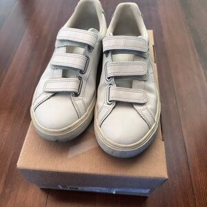 Veja White Velcro Sneakers Minimalist